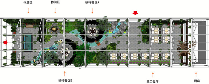 生態(tài)餐廳設計方案空間平面圖